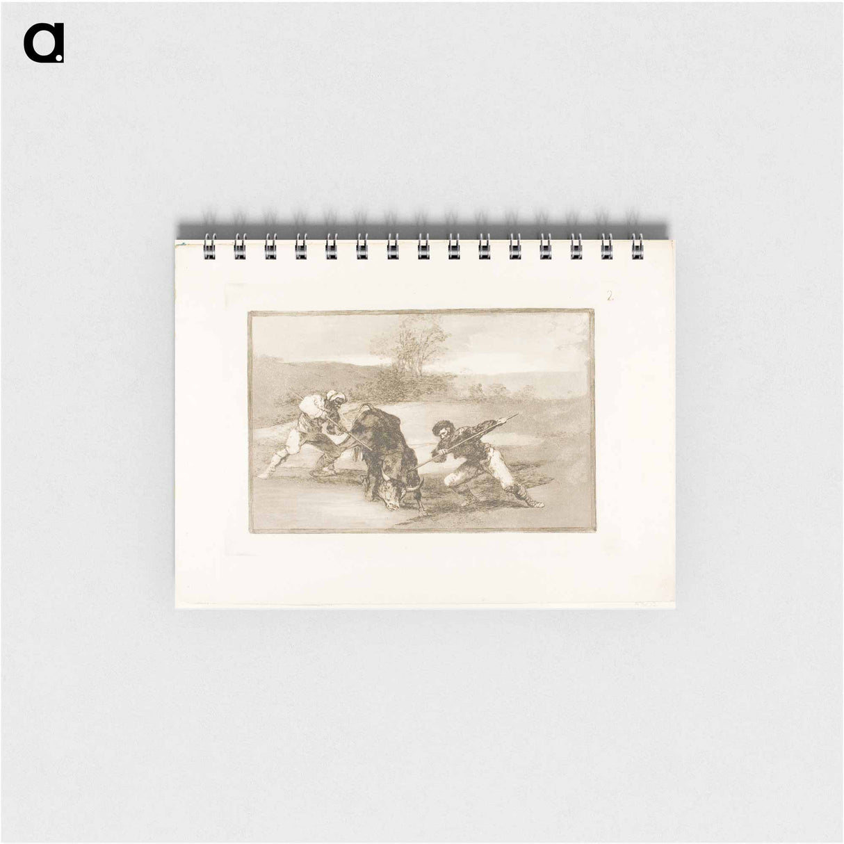 Another way of hunting on foot, plate two from The Art of Bullfighting by Francisco José de Goya y Lucientes - フランシスコ デ ゴヤ Memo.