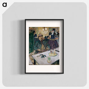 アートポスター-Monsieur Boileau at the Café - アンリ ド トゥールーズ ロートレック Poster.