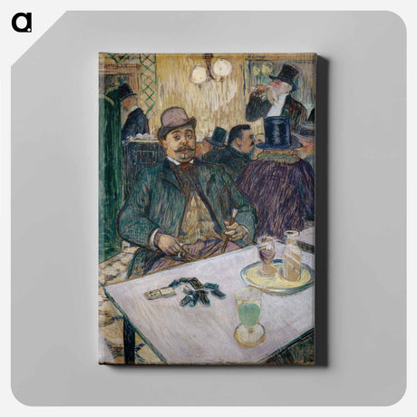 アートパネル-Monsieur Boileau at the Café - アンリ ド トゥールーズ ロートレック Canvas.