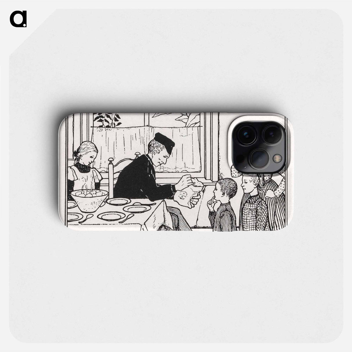 Family in a dining room - ユリー デ フラーハ Phone Case.