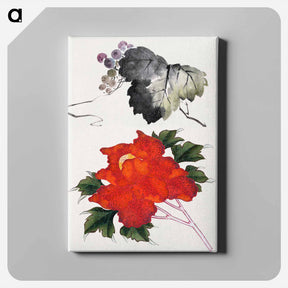 アートパネル-Japanese flower, Album of Sketches - 葛飾 北斎 Canvas.