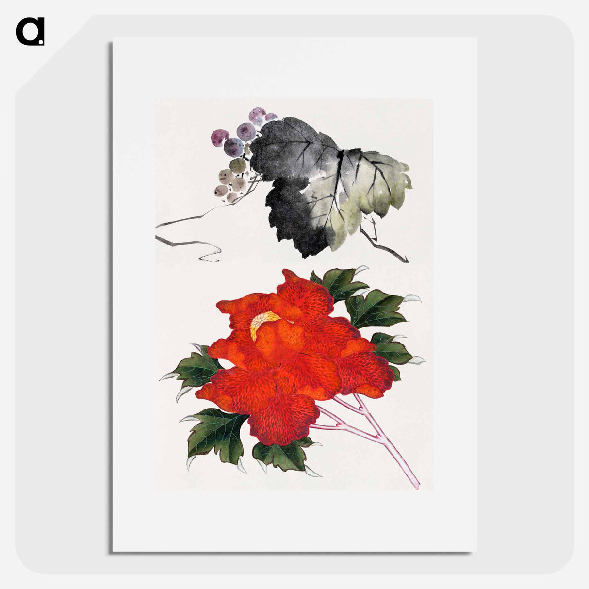 Japanese flower, Album of Sketches - 葛飾 北斎 Poster.