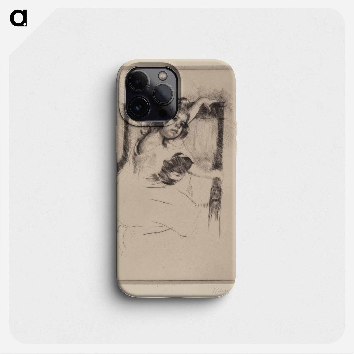 Kneeling in an Armchair - メアリー カサット Phone Case.