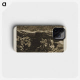 Horsemen in Combat - Odilon Redon Phone Case.