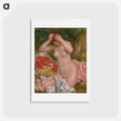アートポストカード-Bather Arranging Her Hair - ピエール オーギュスト ルノワール Postcard.