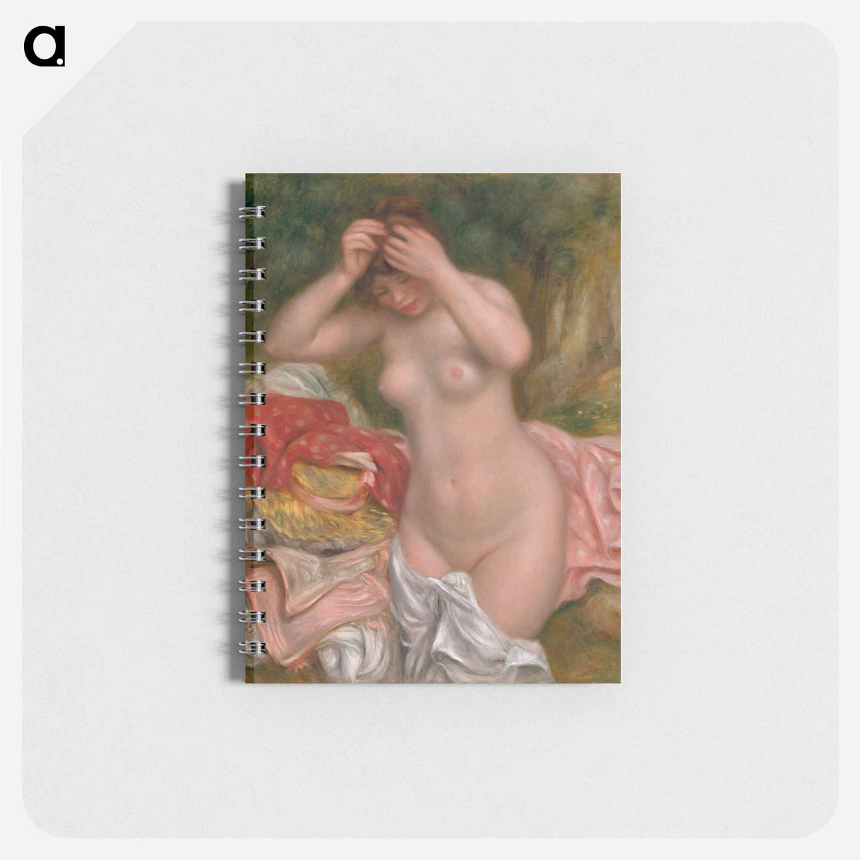 Bather Arranging Her Hair - ピエール オーギュスト ルノワール Memo.