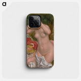 Bather Arranging Her Hair - Pierre Auguste Renoir Phone Case.