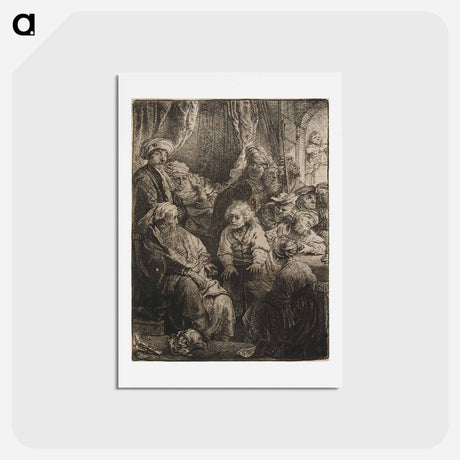 アートポストカード-Joseph Telling His Dreams - レンブラント ファン レイン Postcard.