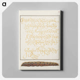 アートパネル-Larva of an Oak Egger Moth from Mira Calligraphiae Monumenta
 - 書道のお手本 Canvas.