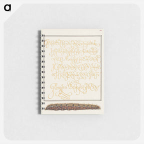 アートメモ帳-Larva of an Oak Egger Moth from Mira Calligraphiae Monumenta
 - 書道のお手本 Memo.
