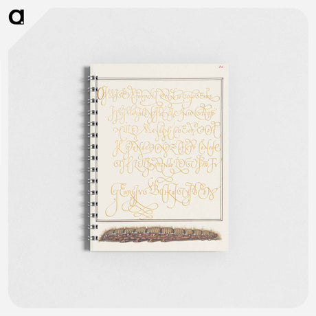アートメモ帳-Larva of an Oak Egger Moth from Mira Calligraphiae Monumenta
 - 書道のお手本 Memo.