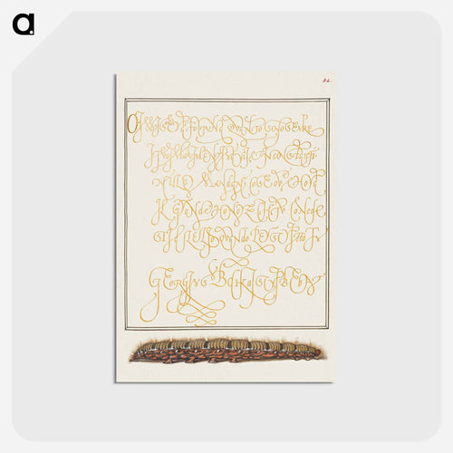 Larva of an Oak Egger Moth from Mira Calligraphiae Monumenta
 - 書道のお手本 Postcard.