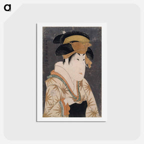 アートポストカード-Segawa Kikujuro Iii as Oshizu, Wife of Tanabe Bunzo - 東洲斎 写楽 Postcard.