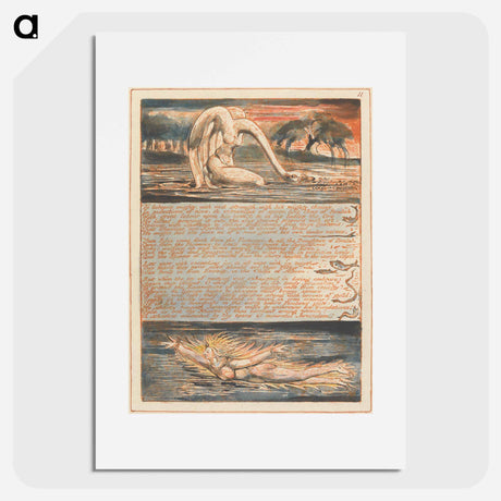 アートポスター-Jerusalem, Plate 11, "To labours mighty...." - ウィリアム ブレイク Poster.