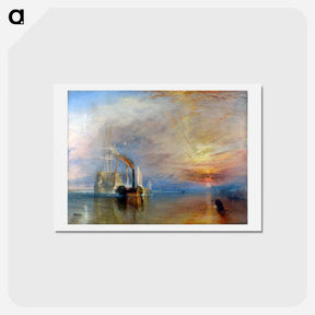 アートポストカード-The Fighting Temeraire tugged to her last berth to be broken up - ウィリアム ターナー Postcard.