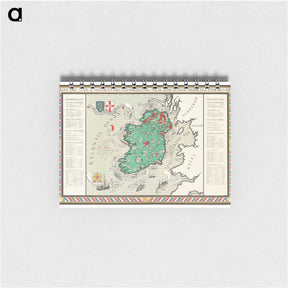 アートメモ帳-Irish Free State & Northern Ireland - アンティーク地図 Memo.