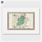 Irish Free State & Northern Ireland - アンティーク地図 Poster.