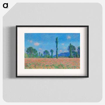 Poppy Field, Giverny - クロード モネ Poster.