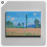 Poppy Field, Giverny - Claude Monet Canvas.