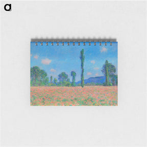 アートメモ帳-Poppy Field, Giverny - クロード モネ Memo.