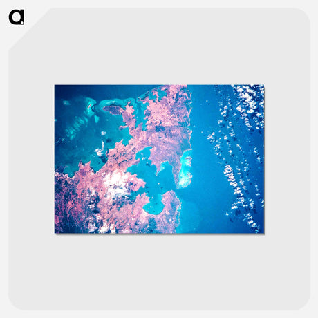 アートポストカード-Indian Ocean from Space Shuttle Columbia
 - 上空からの地球 Postcard.