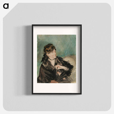 アートポスター-Portrait of Berthe Morisot with a Fan - エドゥアール マネ Poster.