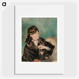 Portrait of Berthe Morisot with a Fan - エドゥアール マネ Poster.