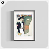 Woman holding book - Edward Penfield Poster.