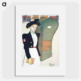 Woman holding book - Edward Penfield Poster.