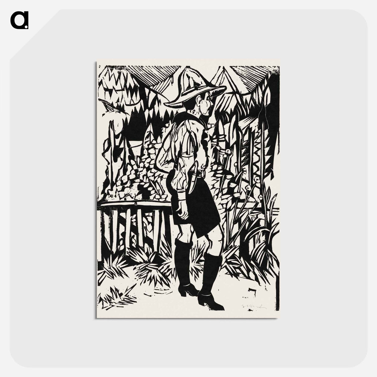 アートポストカード-Der Pfadfinder - エルンスト ルートヴィヒ キルヒナー Postcard.