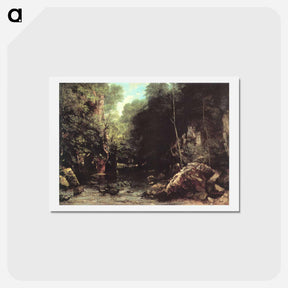 アートポストカード-The Black Creek - ギュスターヴ クールベ Postcard.