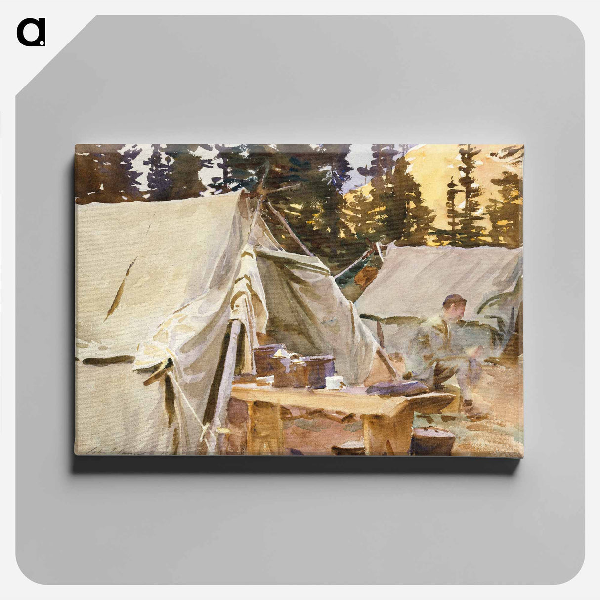 Camp at Lake O'Hara - John Singer Sargent Canvas.