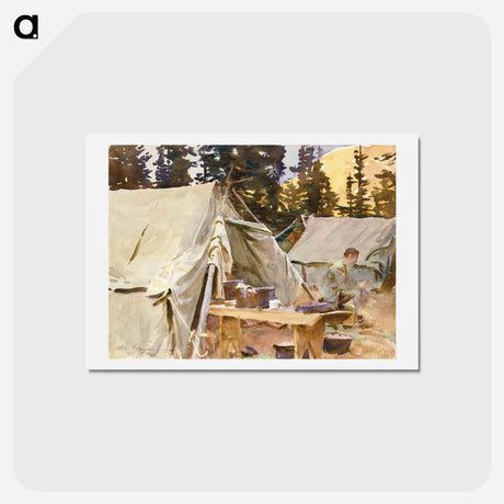 アートポストカード-Camp at Lake O'Hara - ジョン シンガー サージェント Postcard.