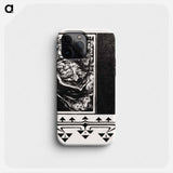 Woodcut ornaments - Julie de Graag Phone Case.