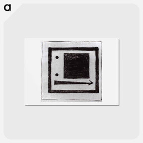 アートポストカード-Square, circle and arrow - カジミール マレーヴィチ Postcard.