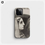 Before the Black Sun of Melancholy, Lenore Appears - オディロン ルドン Phone Case.