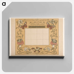 アートパネル-Kalender van het jaar 1899, met bloemen, insecten en kikkers - テオ ヴァン ホイテマ Canvas.