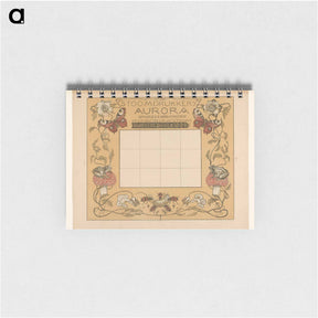 アートメモ帳-Kalender van het jaar 1899, met bloemen, insecten en kikkers - テオ ヴァン ホイテマ Memo.