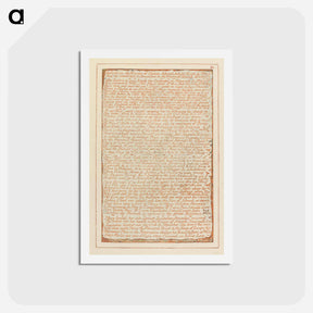 アートポストカード-Jerusalem, Plate 61, "Behold: in the Visions of Elohim Jehovah" - ウィリアム ブレイク Postcard.
