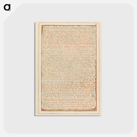 アートポストカード-Jerusalem, Plate 61, "Behold: in the Visions of Elohim Jehovah" - ウィリアム ブレイク Postcard.