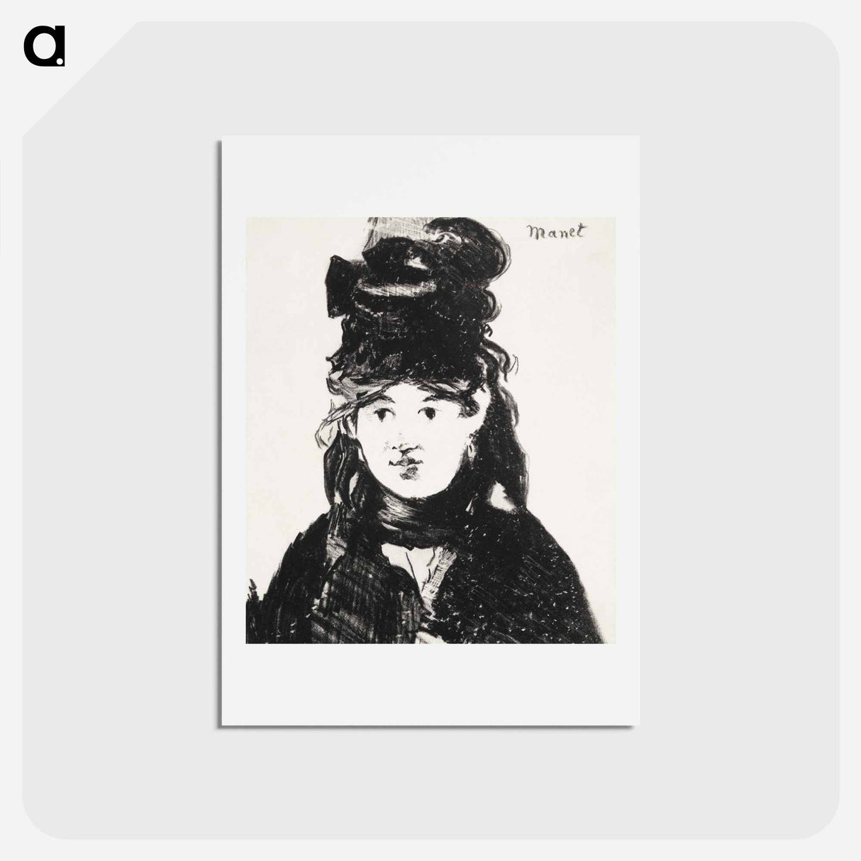 アートポストカード-Berthe Morisot (en noir) [Berthe Morisot (In Black)]
 - イェール大学アートギャラリー Postcard.