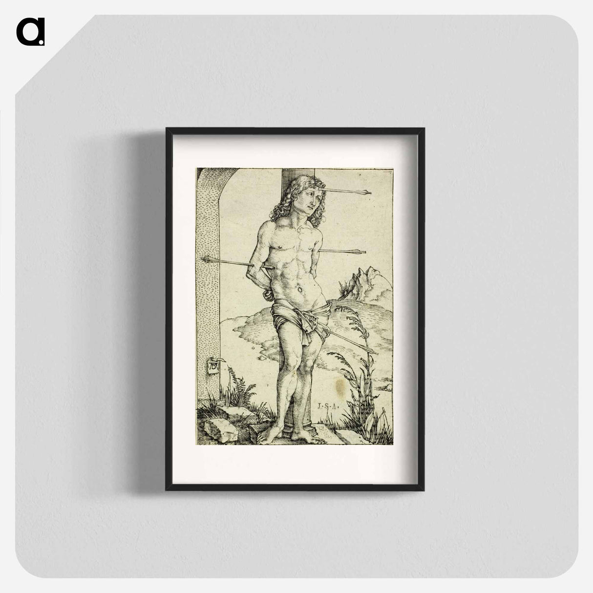 アートポスター-St. Sebastian at the Column - アルブレヒト デューラー Poster.
