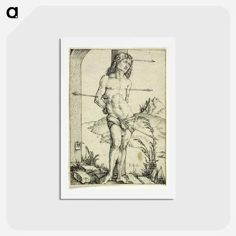 アートポストカード-St. Sebastian at the Column - アルブレヒト デューラー Postcard.