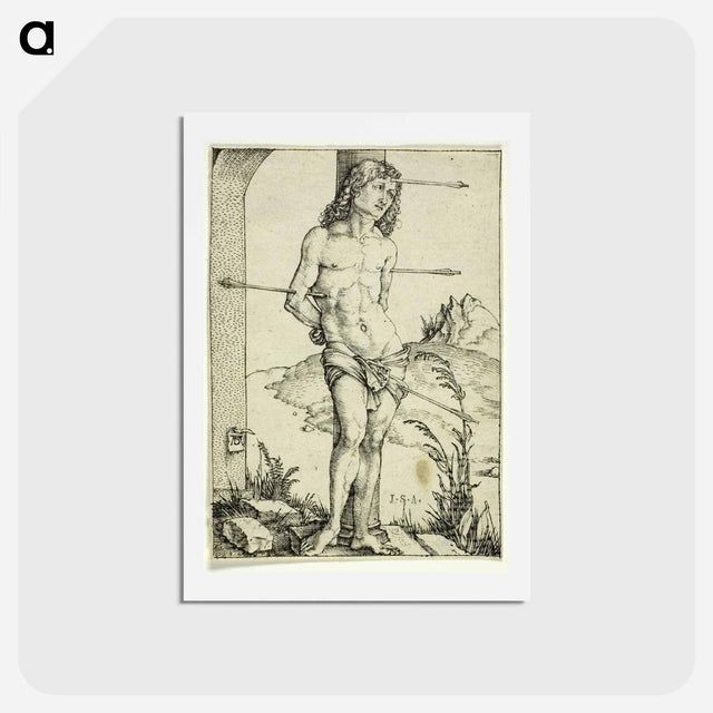 アートポストカード-St. Sebastian at the Column - アルブレヒト デューラー Postcard.