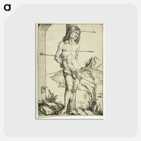 アートポストカード-St. Sebastian at the Column - アルブレヒト デューラー Postcard.