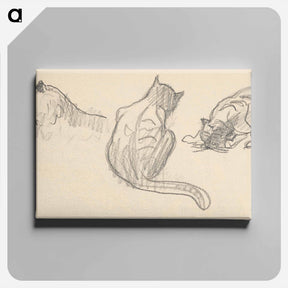 アートパネル-Sketchbook 19 sketches of cats - アーノルド ピーター ワイズ クビンチャン Canvas.