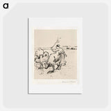 アートポストカード-Cowherder - カミーユ ピサロ Postcard.