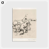 アートポストカード-Cowherder - カミーユ ピサロ Postcard.