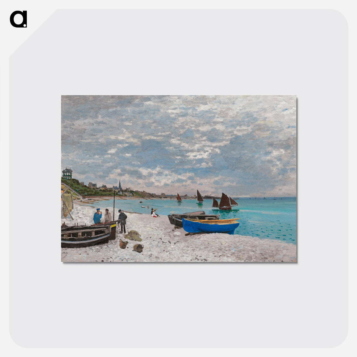 The Beach at Sainte-Adresse - クロード モネ Postcard.