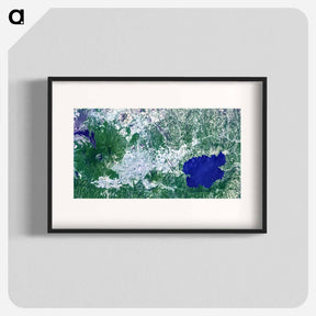アートポスター-Lake Ilopango Caldera
 - 上空からの地球 Poster.